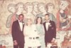 The Big Day:  Ben and Pat, with Maid of Honor, Debbie Hand and Best Man, Dave Davis