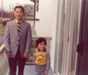 At the current house with Robert (son) - 1983.